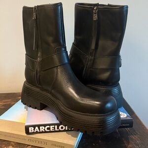 Circus NY by Sam Edelman Hadley Buckle Detail Moto Boot